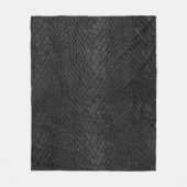 Snakeskin Texture Black Fleece Blanket (Vorderseite)