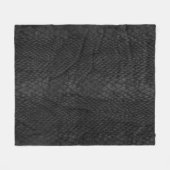Snakeskin Texture Black Fleece Blanket (Vorderseite (Horizontal))