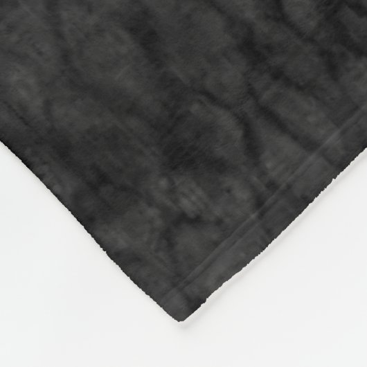 Snakeskin Texture Black Fleece Blanket (Ecke)