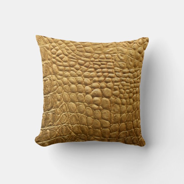 Snakeskin Texture: Wildes Hintergrunddesign. Kissen (Vorderseite)