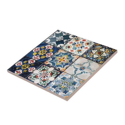 Snall Blue Italian Tile Pattern Fliese (Seite)