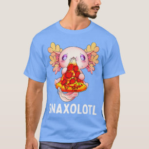 Snaolotl Aolotl Niedlich Aolotl Eating Pizza Snack T-Shirt