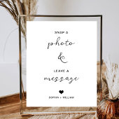 Snap a Foto Verlasse eine Message Modern Wedding P Poster