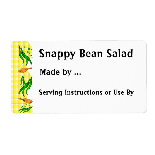 Snap Boans Custom Canning oder Freezer Labels (Vorne)