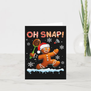 Snap Chrismas Gingerbrot Broken Spielen Badminton Karte
