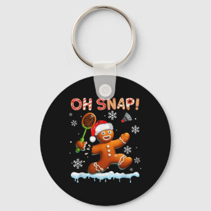 Snap Chrismas Gingerbrot Broken Spielen Badminton Schlüsselanhänger