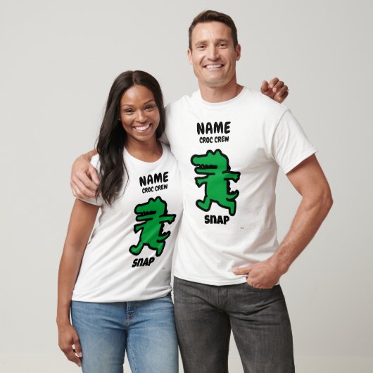 Snap Funny Crocodile - Benutzerdefiniertes Croc Cr T-Shirt (Unisex)
