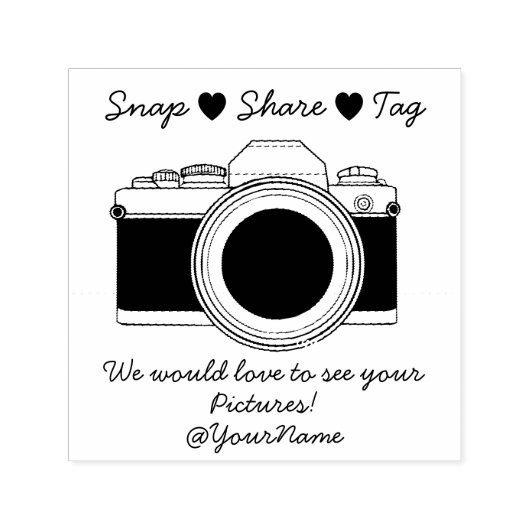 Snap Hochzeit teilen Permastempel (Design)