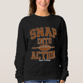 Snap Into Action Retro Football Game Day Design Sweatshirt