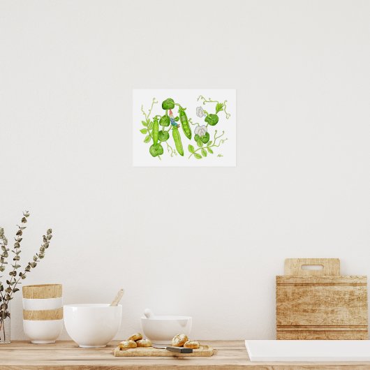 Snap Pea Gnome Art Print Poster (Küche)