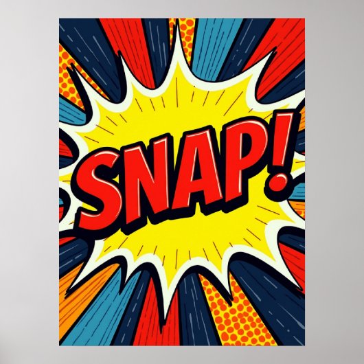 SNAP! Pop Art Comic Explosionspopster Poster (Vorne)