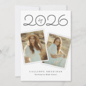 Snap Shots Minimal Graduation Announcement Card Einladung (Vorderseite)