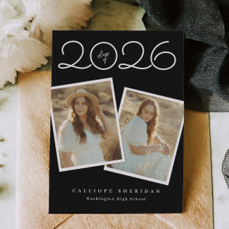 Snap Shots Minimal Graduation Announcement Card Einladung