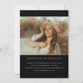 Snap Shots Minimal Graduation Announcement Card Einladung (Rückseite)