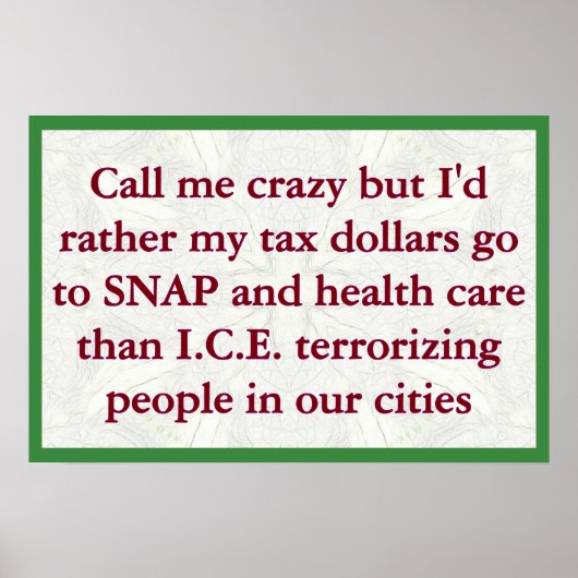 SNAP statt ICE Poster (Vorne)