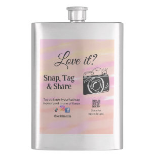 Snap-Tag-Share-Media-Kamera fügt soziale Liebe hin Flachmann