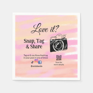 Snap-Tag-Share-Media-Kamera fügt soziale Liebe hin Serviette