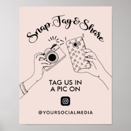 Snap, Tag, soziale Medien auf Instagram freigeben Poster