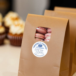 Snap, Tag, soziale Medienkamera und Bäckerei gemei Runder Aufkleber