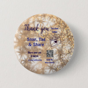 Snap-Tag teilen soziale Medien q oder Code-Glitzer Button