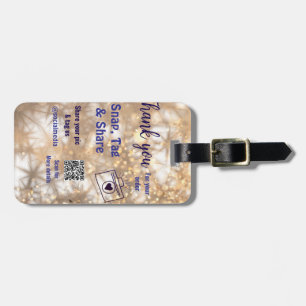 Snap-Tag teilen soziale Medien q oder Code-Glitzer Gepäckanhänger