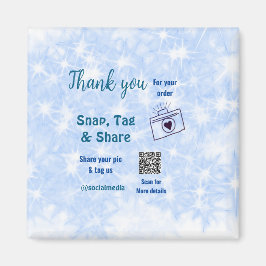 Snap-Tag teilen soziale Medien q oder Code-Glitzer Magnet