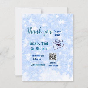 Snap-Tag teilen soziale Medien q oder Code-Glitzer Postkarte