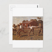 Snap the Whip', Winslow Homer_Great Work of Art Postkarte (Vorne/Hinten)