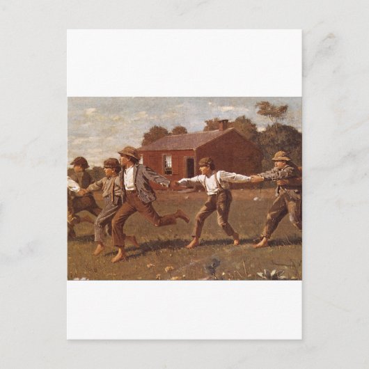 Snap the Whip', Winslow Homer_Great Work of Art Postkarte (Vorderseite)