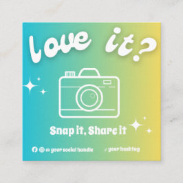 Snap und Share Quadratische Visitenkarte