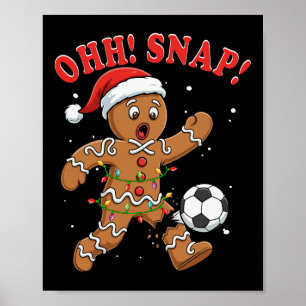 Snap Weihnachten Santa Lebkuchen spielt Fußball Pl Poster