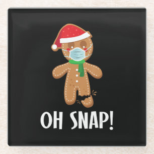 Snap Weihnachtsginger Brot Man Maske Holiday Gesch Glasuntersetzer