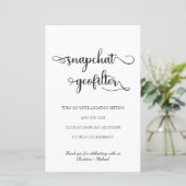 Snapchat Geofilter Schwarz-weißer Hochzeitssing (Stehend Vorderseite)