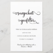 Snapchat Geofilter Schwarz-weißer Hochzeitssing (Vorderseite)