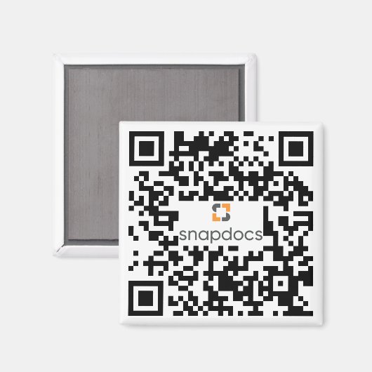 snapdocs qr-Code Magnet (Vorderseite/Rückseite)