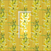 Snapdragon Aquarell botanische Wildblume Stoff (Kachel)