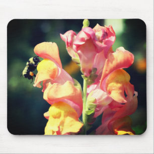 Snapdragon Blume und Hummeln Mousepad