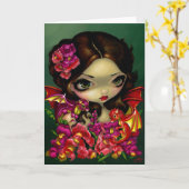 "Snapdragon feenhafte" Gruß-Karte Karte (Gelbe Blume)