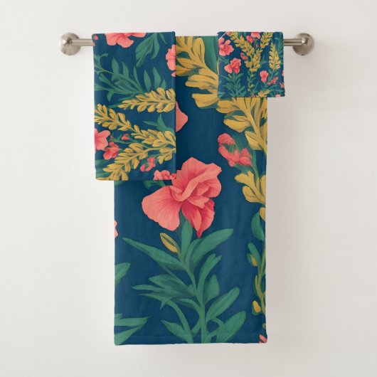 Snapdragon Rainbow Personalisiertes Muster Badhandtuch Set (Insitu)