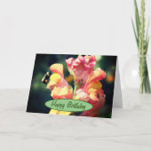 Snapdragon und Hummel zum Geburtstag Karte (Vorderseite)