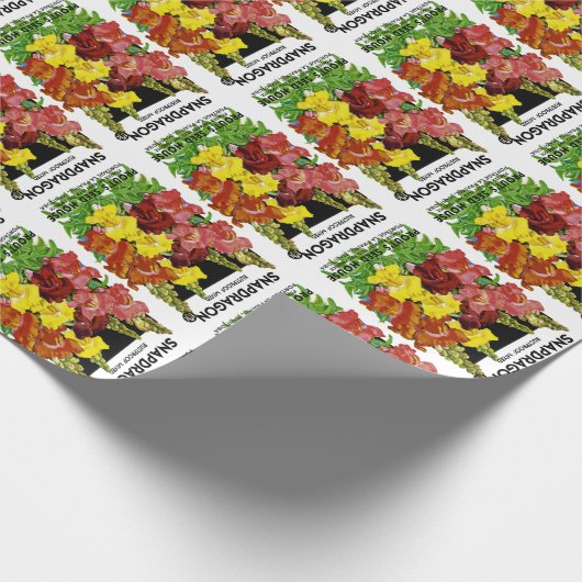 Snapdragon Vintag Seed Packet Geschenkpapier (Ecke)