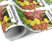 Snapdragon Vintag Seed Packet Geschenkpapier (Rolleneckpunkt)
