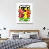 Snapdragon Vintag Seed Packet Leinwanddruck (Insitu (Schlafzimmer))