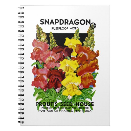 Snapdragon Vintag Seed Packet Notizblock (Vorderseite)
