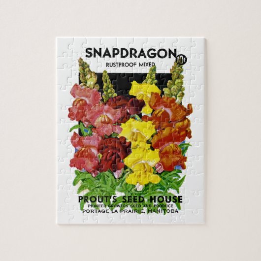 Snapdragon Vintag Seed Packet Puzzle (Vertikal)