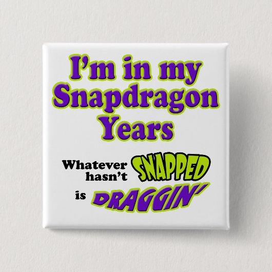 SnapdragonJahre Button (Vorderseite)