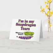 SnapdragonJahre Karte (Gelbe Blume)