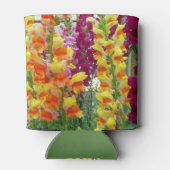 Snapdragons farbenfrohe Blüte Dosenkühler (Rückseite)