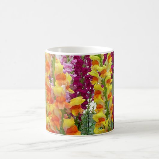 Snapdragons farbenfrohe Blüte Kaffeetasse (Mittel)