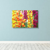 Snapdragons farbenfrohe Blüte Leinwanddruck (Insitu (Holzboden))